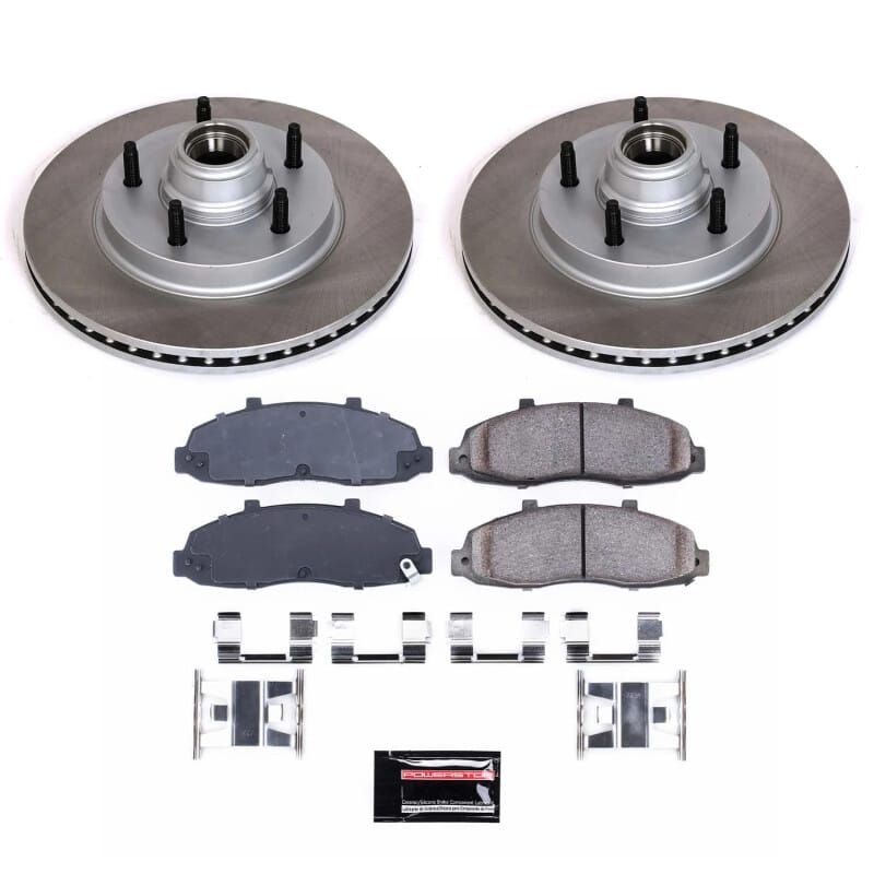 PowerStop — Semi-Coated Rotor and Low-Dust Ceramic Brake Pad Kit