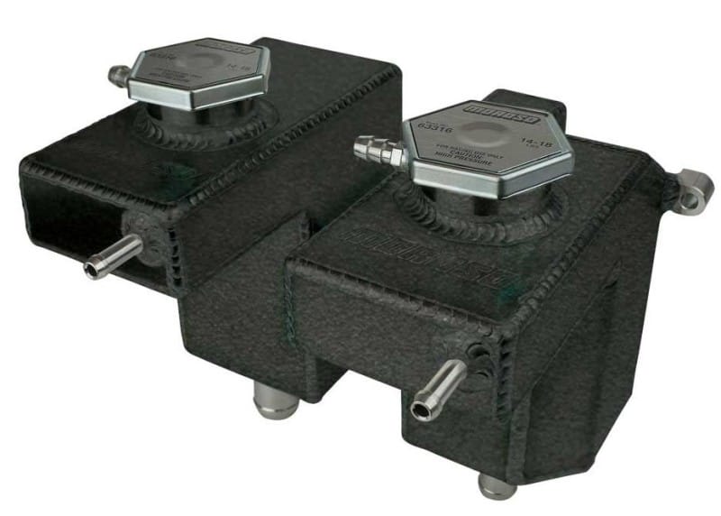 Moroso — Moroso 16-Up Polaris RZR Turbo/Turbo S Dual Coolant Intercooler Tank - Black Powder Coat