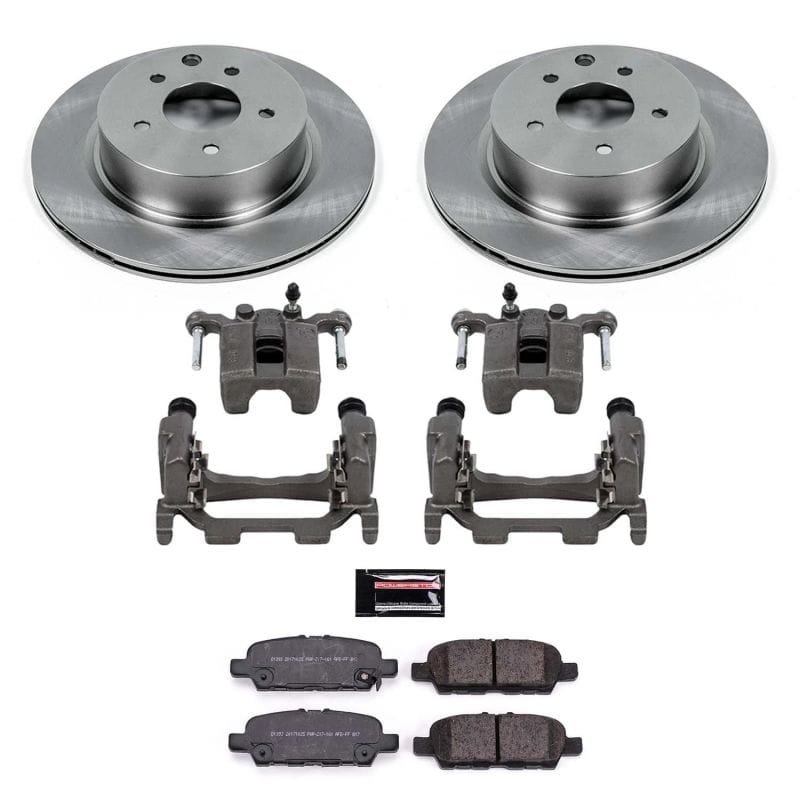 PowerStop — OE Stock Replacement Low-Dust Ceramic Brake Pad, Rotor and Caliper Kit