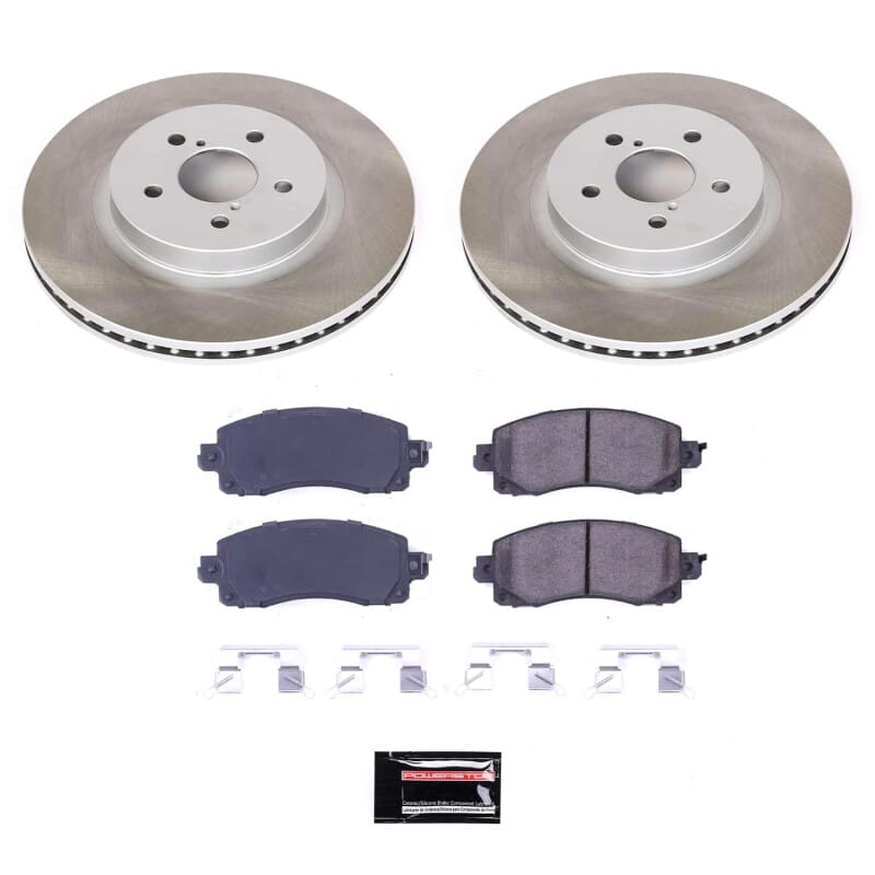 PowerStop — Semi-Coated Rotor and Low-Dust Ceramic Brake Pad Kit