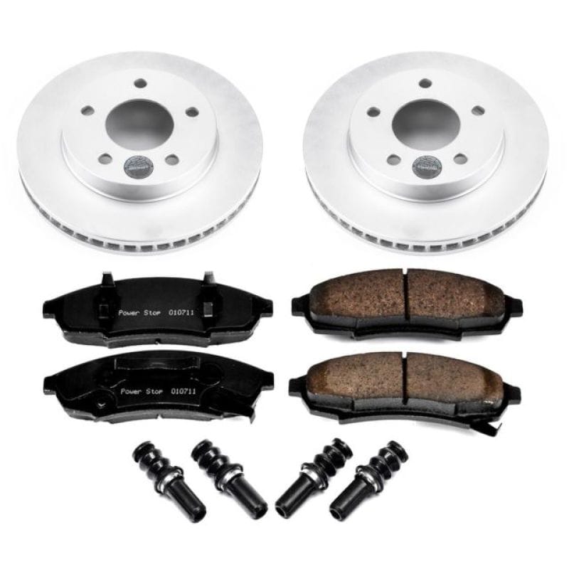 PowerStop — Genuine Geomet Coated Rotor and Low-Dust Ceramic Brake Pad Kit