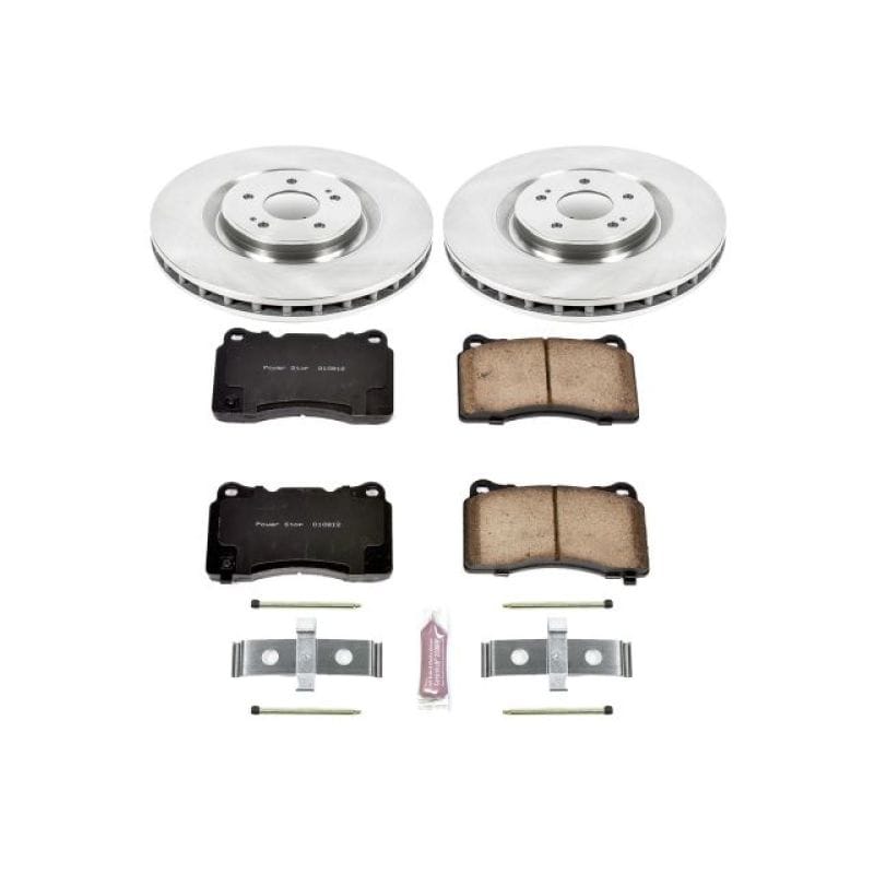 PowerStop — OE Stock Replacement Low-Dust Ceramic Brake Pad and Rotor Kit