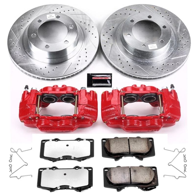 PowerStop — Z36 Truck and SUV Ceramic Brake Pad, Drilled & Slotted Rotor, and Caliper Kit