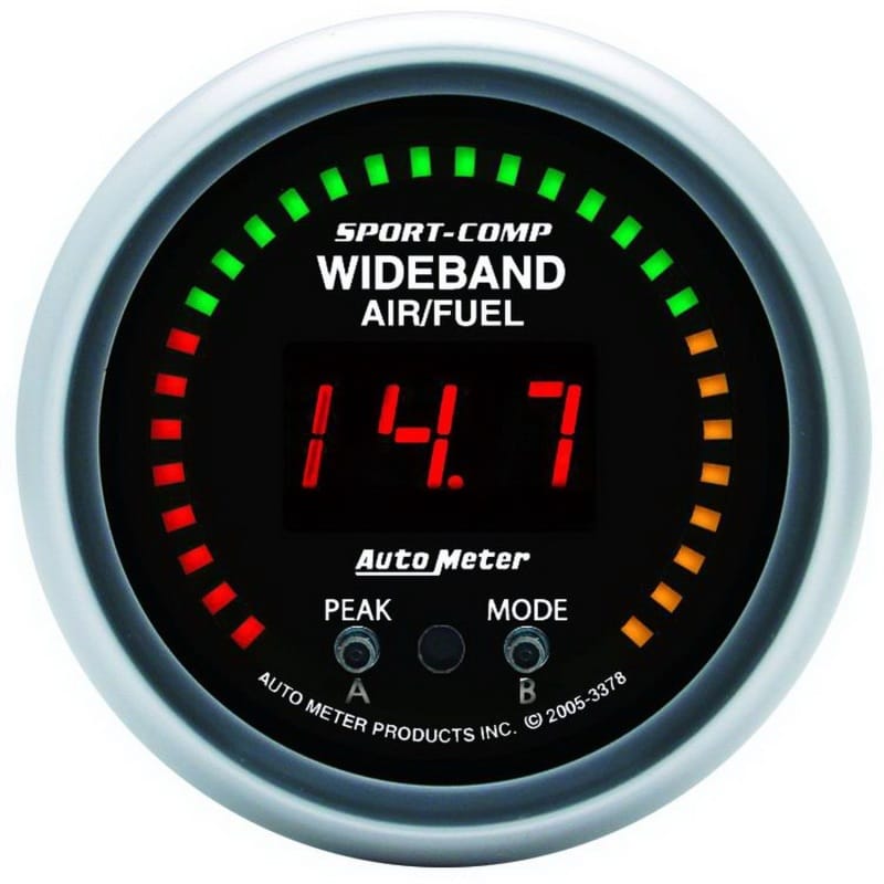 AutoMeter — GAUGE, AIR/FUEL RATIO-PRO, 2 1/16" , 10:1-20:1, DIGITAL W/ PEAK & WARN, SC