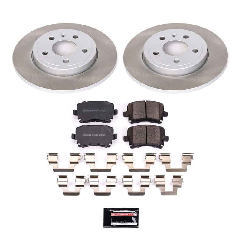 PowerStop — Semi-Coated Rotor and Low-Dust Ceramic Brake Pad Kit