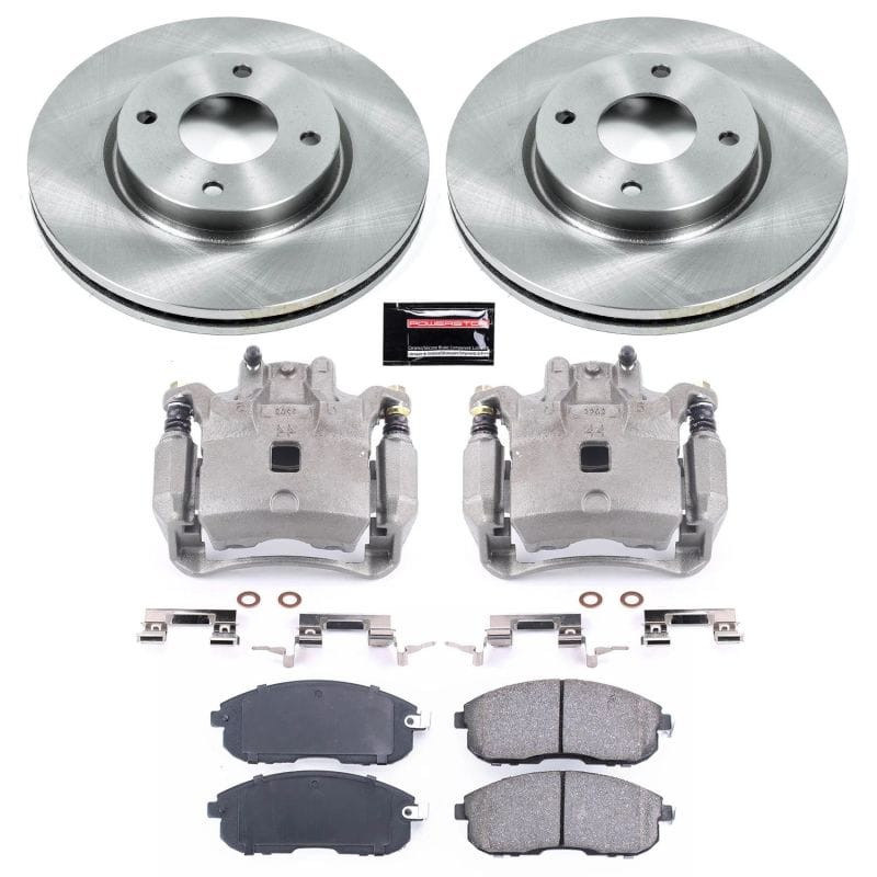 PowerStop — OE Stock Replacement Low-Dust Ceramic Brake Pad, Rotor and Caliper Kit