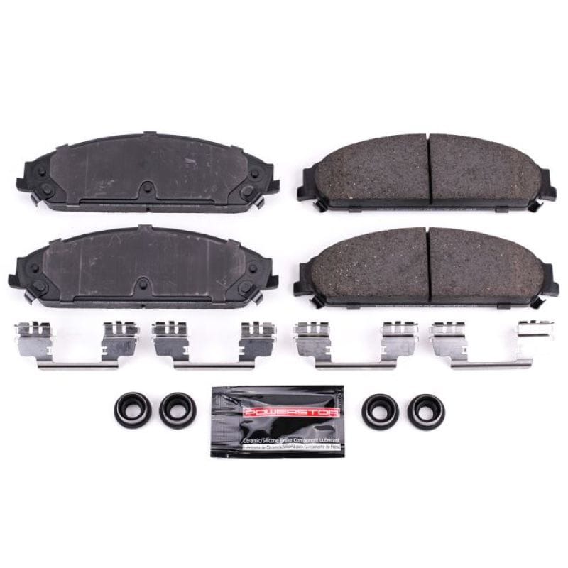 PowerStop — PowerStop - Z23 Daily Driver Carbon-Fiber Ceramic Brake Pads with Hardware Kit