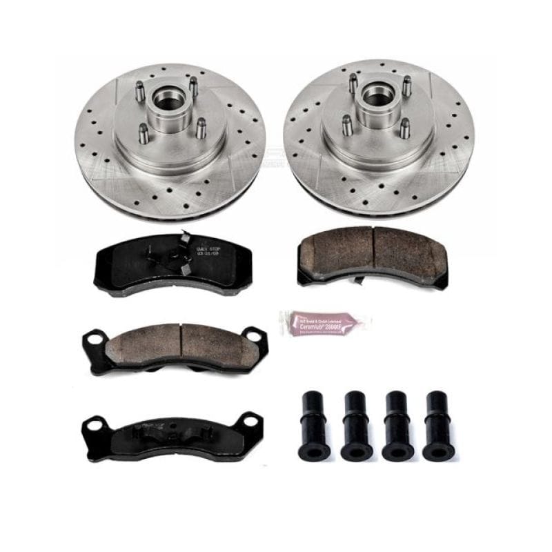 PowerStop — Z23 Daily Driver Carbon-Fiber Ceramic Brake Pad and Drilled & Slotted Rotor Kit