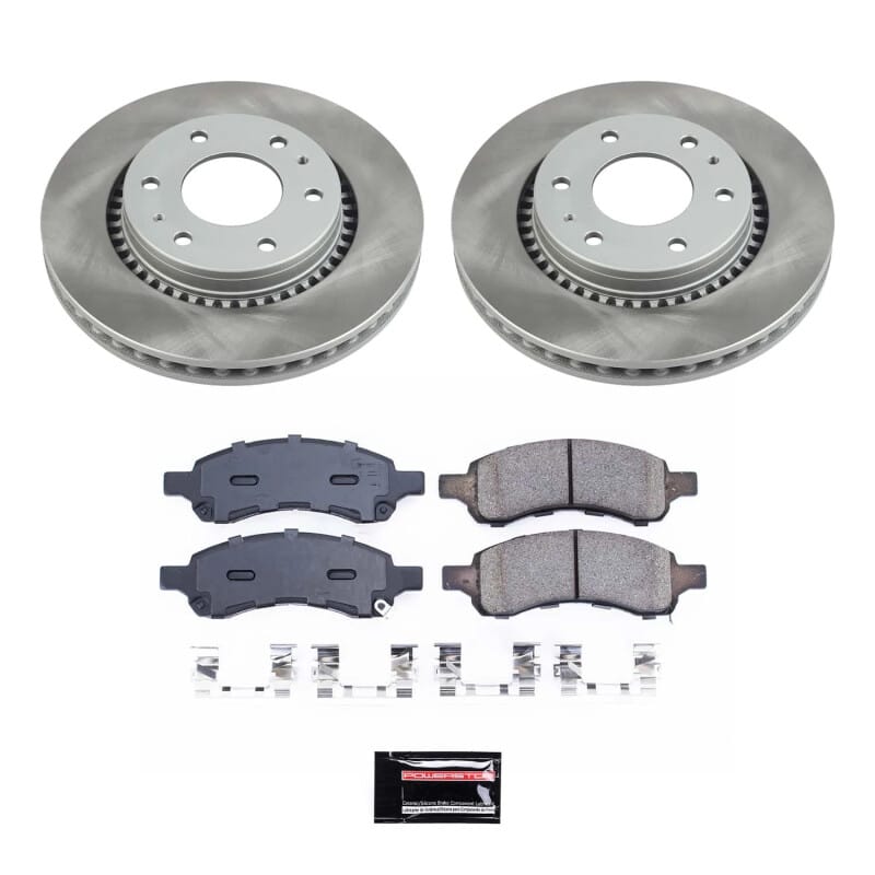 PowerStop — Semi-Coated Rotor and Low-Dust Ceramic Brake Pad Kit