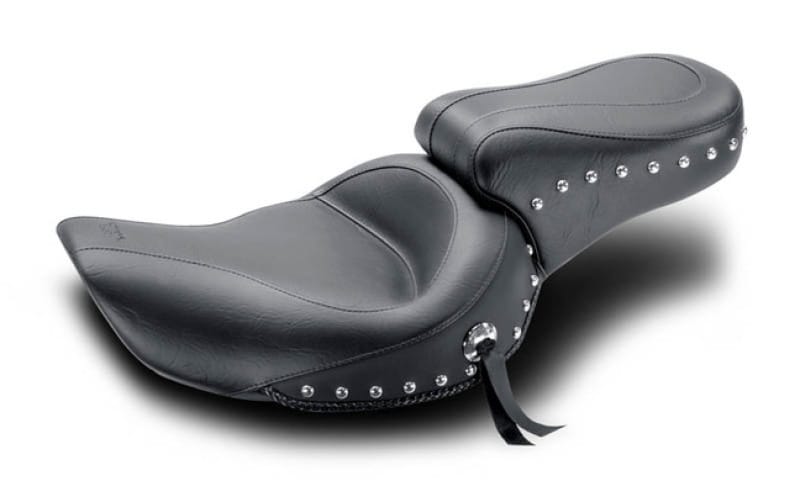 Mustang Motorcycle — Mustang 91-05 Harley Dyna Standard Touring Solo Seat w/Studs - Black