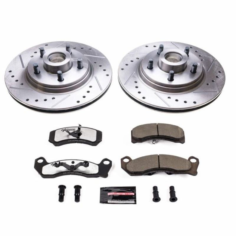 PowerStop — Z26 Street Performance Ceramic Brake Pad and Drilled & Slotted Rotor Kit