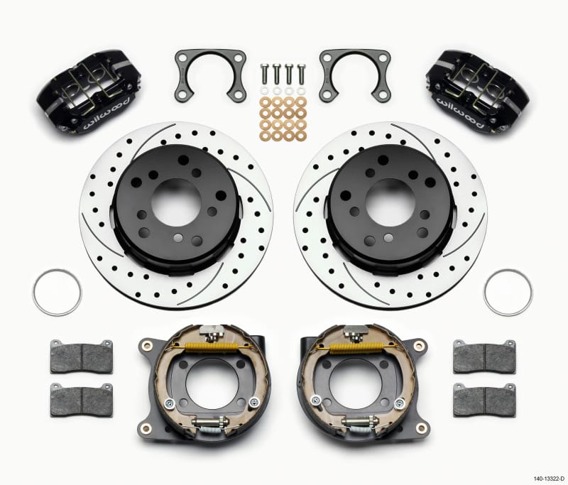 Wilwood — KIT,REAR,DISC/DRUM,BIG FORD,2.36 OFFSET DPL,1 PC,5x5.50 BC,12.19 ROTOR,DRILLED
