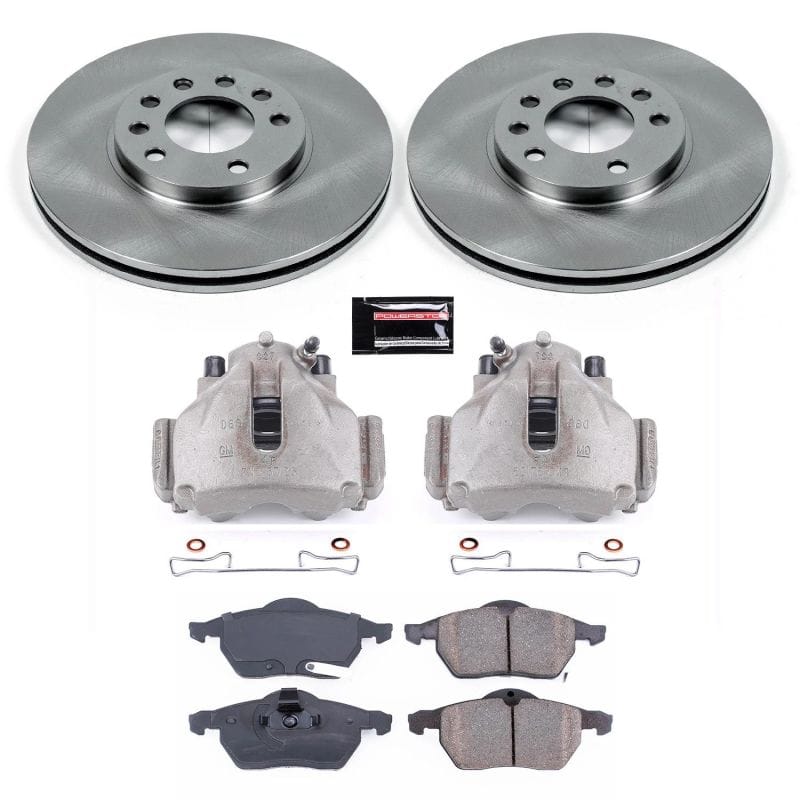 PowerStop — OE Stock Replacement Low-Dust Ceramic Brake Pad, Rotor and Caliper Kit