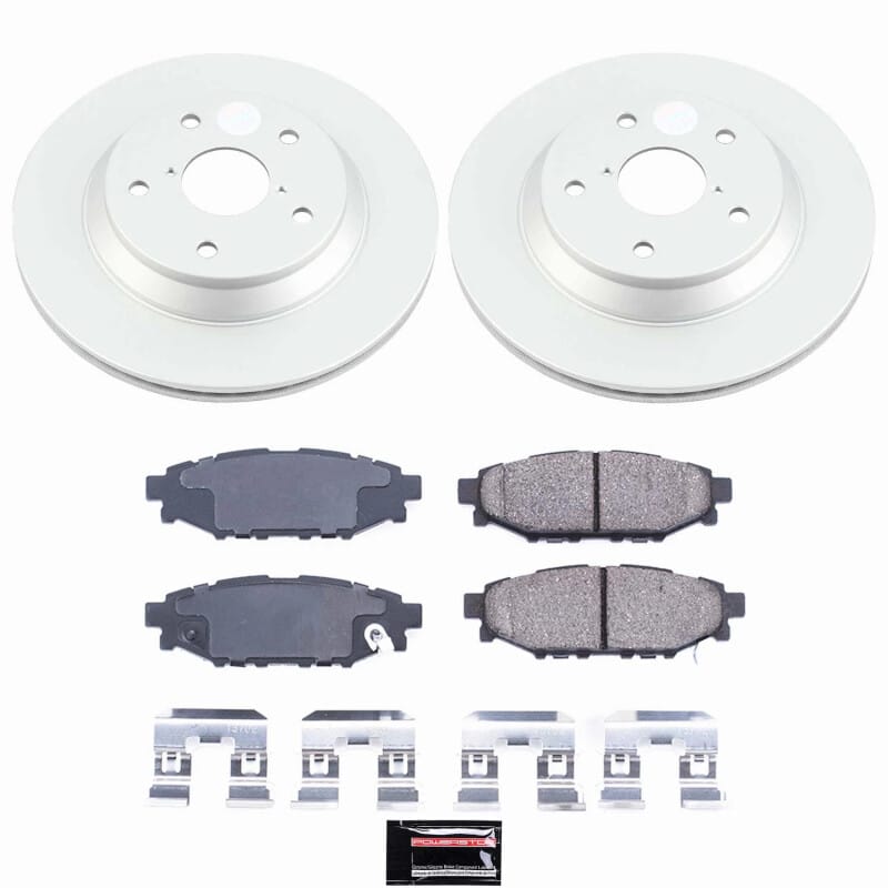 PowerStop — Genuine Geomet Coated Rotor and Low-Dust Ceramic Brake Pad Kit