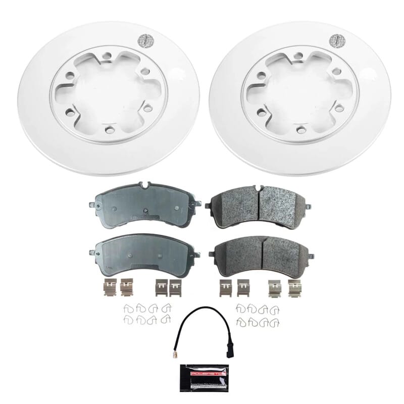 PowerStop — Genuine Geomet Coated Rotor and Low-Dust Ceramic Brake Pad Kit