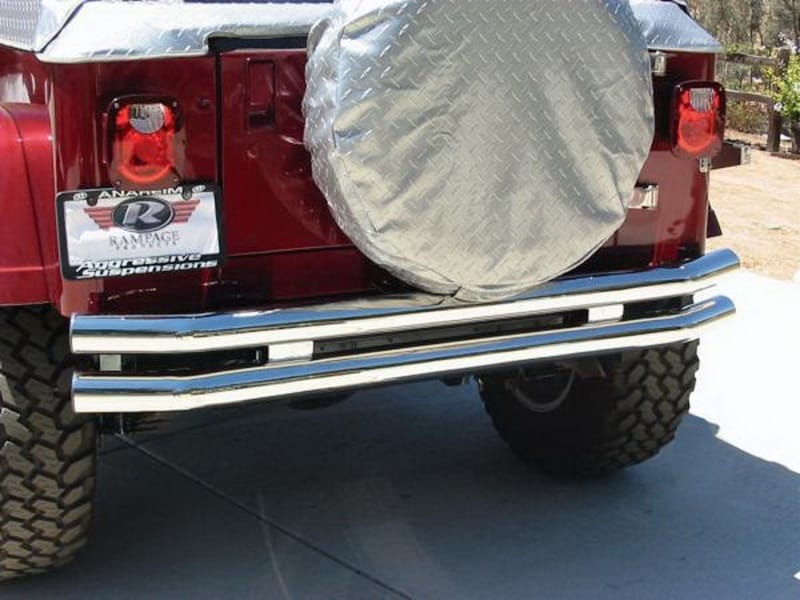 Rampage — Double Tube Rear Bumper with Receiver
Rear Double Tube Bumper