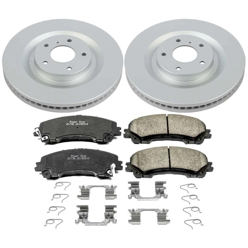 PowerStop — Genuine Geomet Coated Rotor and Low-Dust Ceramic Brake Pad Kit