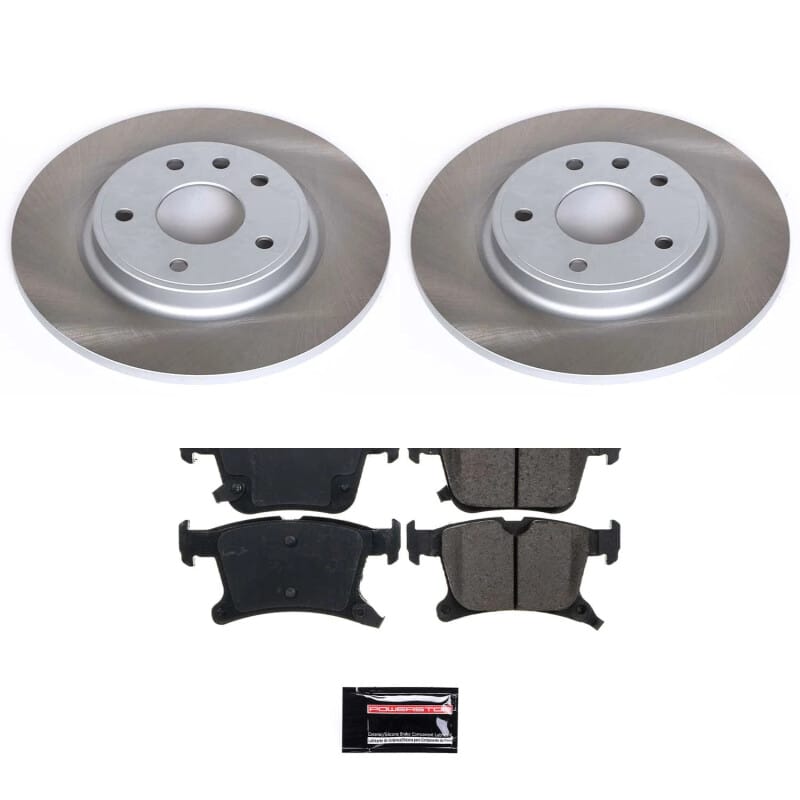 PowerStop — Semi-Coated Rotor and Low-Dust Ceramic Brake Pad Kit