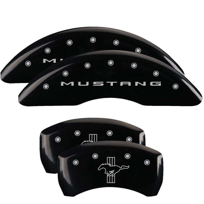 MGP — Set of 4 caliper covers, Engraved Front: 2015/Mustang - Engraved Rear: 2015/Bar 