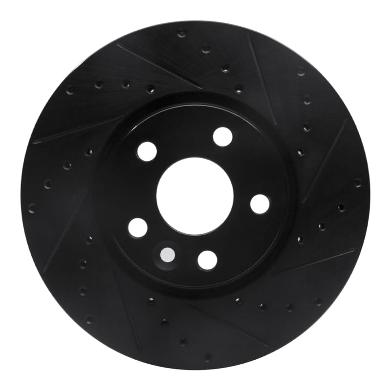 R1 Concepts — R1 Concepts Brake Rotor Drilled and Slotted Black