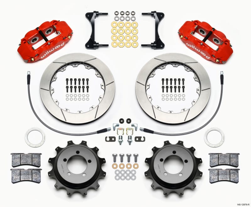 Wilwood — KIT,REAR,SUBARU WRX 99-05/ IMPREZA 99-07 FNSL4R,12.88x.81,REAR MT,RED,W/LINES