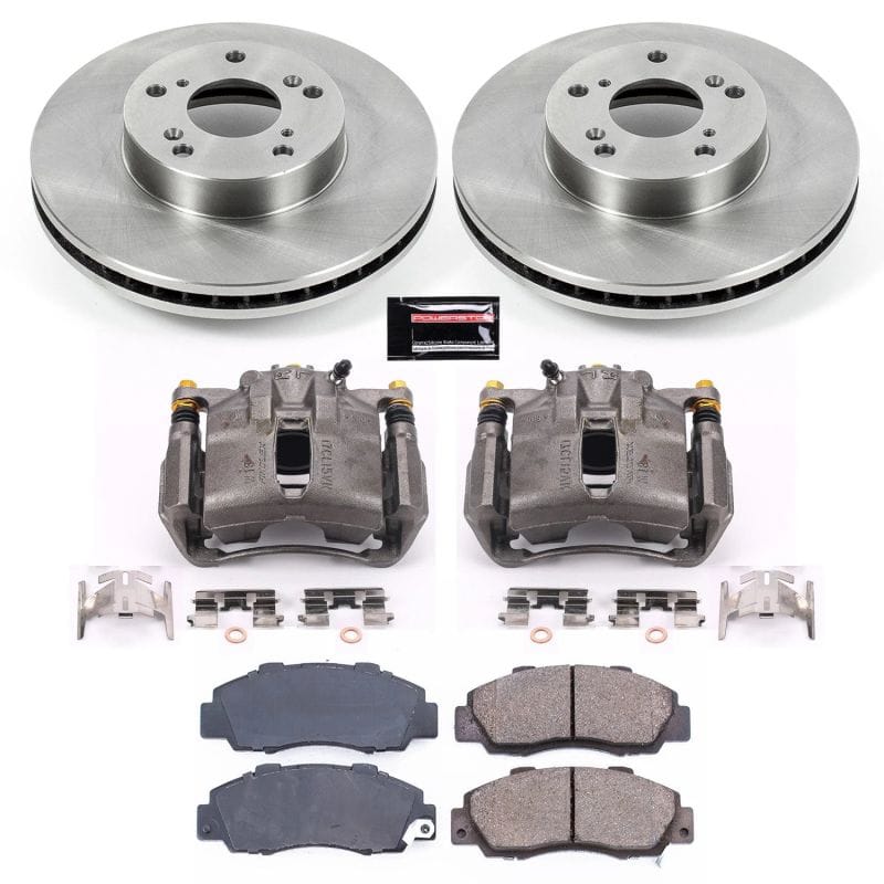 PowerStop — OE Stock Replacement Low-Dust Ceramic Brake Pad, Rotor and Caliper Kit