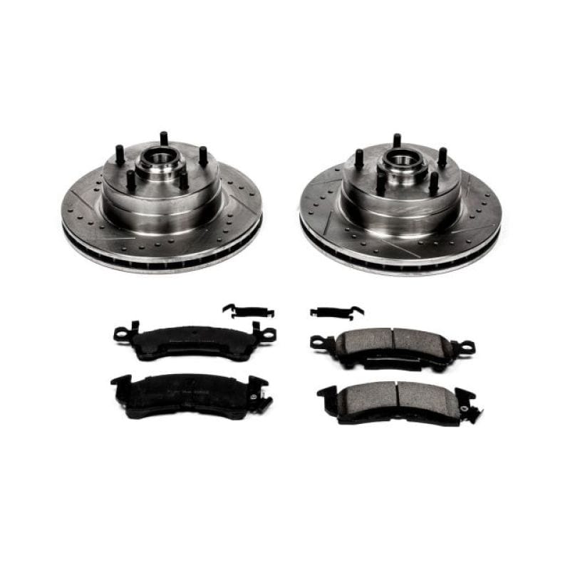 PowerStop — Z23 Daily Driver Carbon-Fiber Ceramic Brake Pad and Drilled & Slotted Rotor Kit