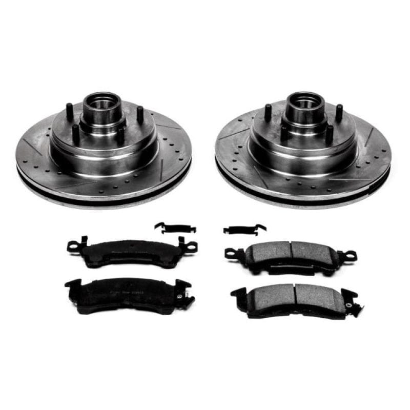 PowerStop — Z23 Daily Driver Carbon-Fiber Ceramic Brake Pad and Drilled & Slotted Rotor Kit