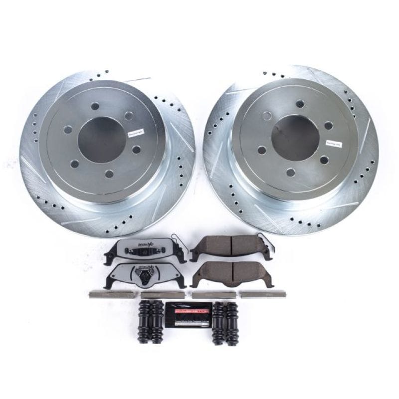 PowerStop — Z36 Truck and SUV Carbon-Fiber Ceramic Brake Pad and Drilled & Slotted Rotor Kit