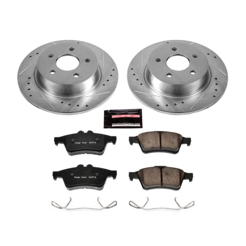 PowerStop — Z23 Daily Driver Carbon-Fiber Ceramic Brake Pad and Drilled & Slotted Rotor Kit