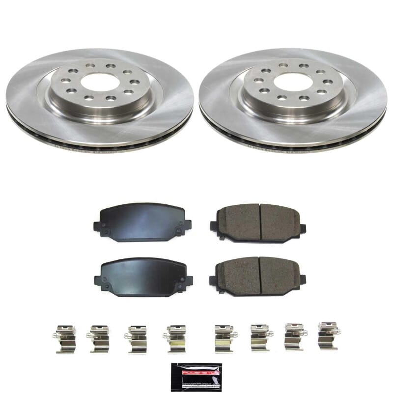 PowerStop — OE Stock Replacement Low-Dust Ceramic Brake Pad and Rotor Kit
