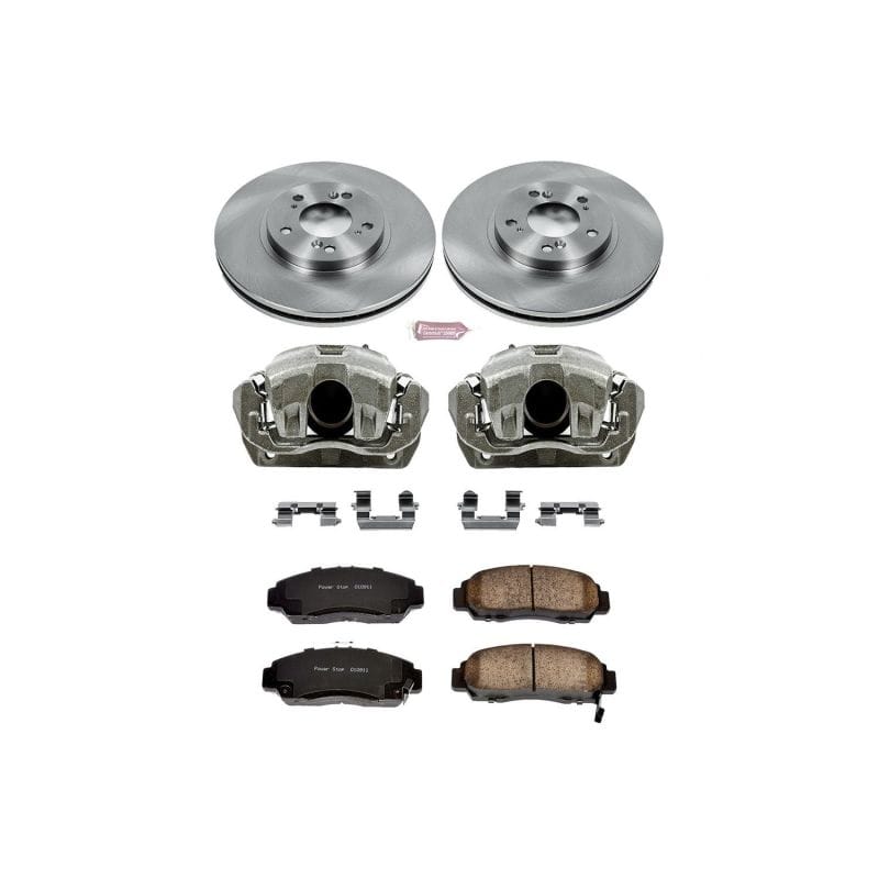 PowerStop — OE Stock Replacement Low-Dust Ceramic Brake Pad, Rotor and Caliper Kit