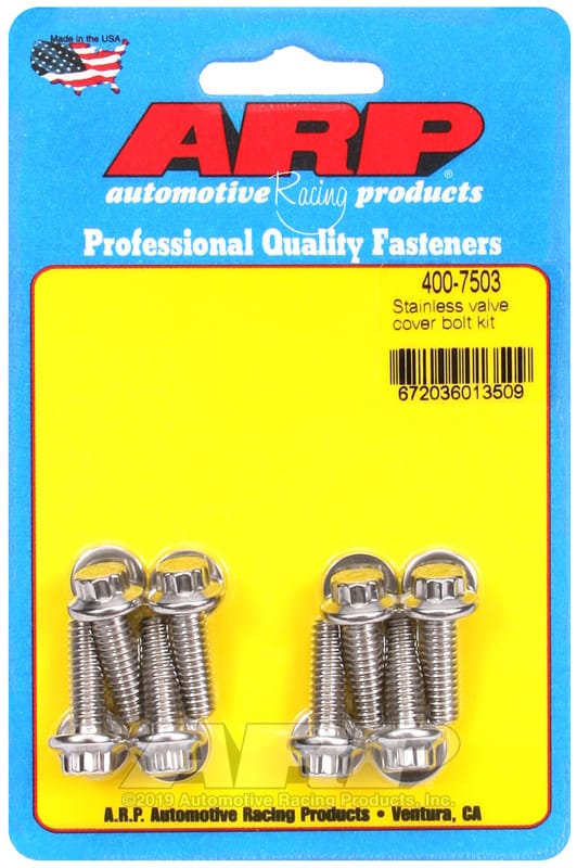 ARP — ARP Cast Aluminum Valve Cover 1/4in 12pt Bolt Kit