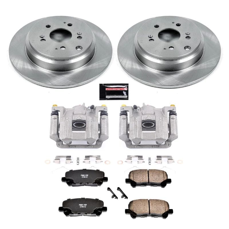 PowerStop — OE Stock Replacement Low-Dust Ceramic Brake Pad, Rotor and Caliper Kit
