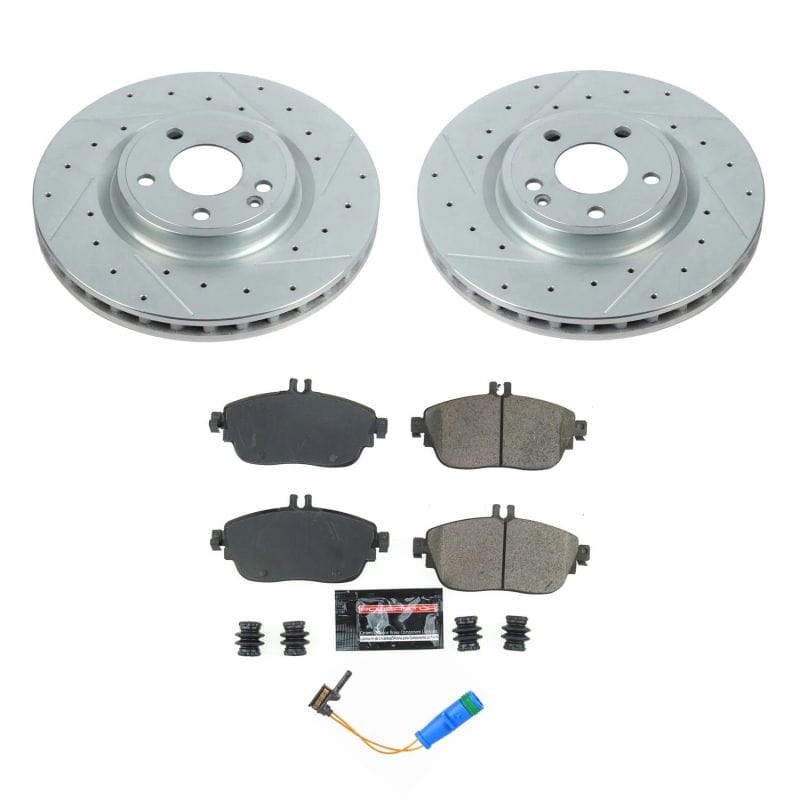 PowerStop — Z23 Daily Driver Carbon-Fiber Ceramic Brake Pad and Drilled & Slotted Rotor Kit