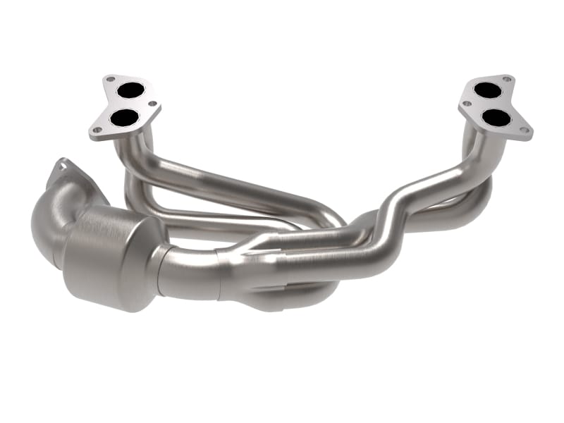 aFe — Twisted Steel Long Tube Header 304 Stainless Steel w/ Cat