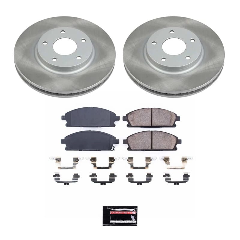 PowerStop — Semi-Coated Rotor and Low-Dust Ceramic Brake Pad Kit