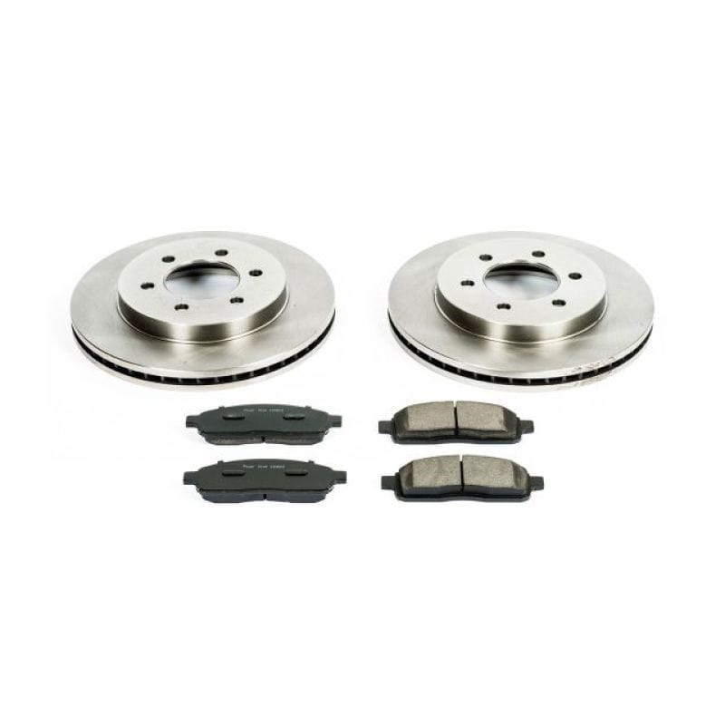 PowerStop — OE Stock Replacement Low-Dust Ceramic Brake Pad and Rotor Kit