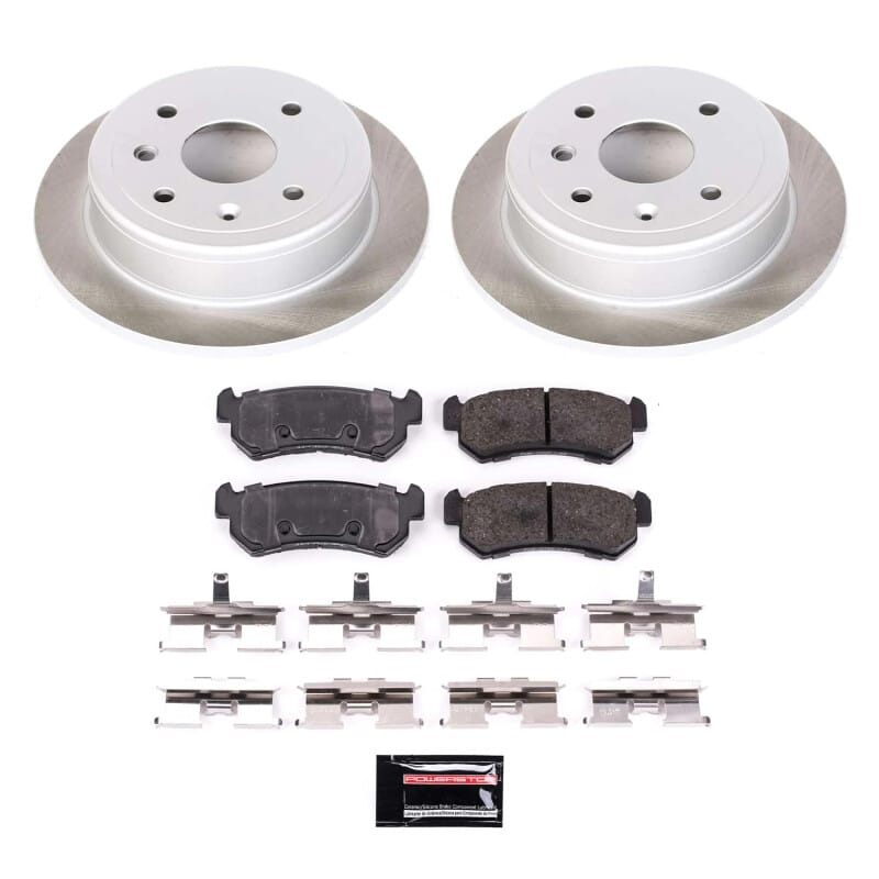 PowerStop — Semi-Coated Rotor and Low-Dust Ceramic Brake Pad Kit