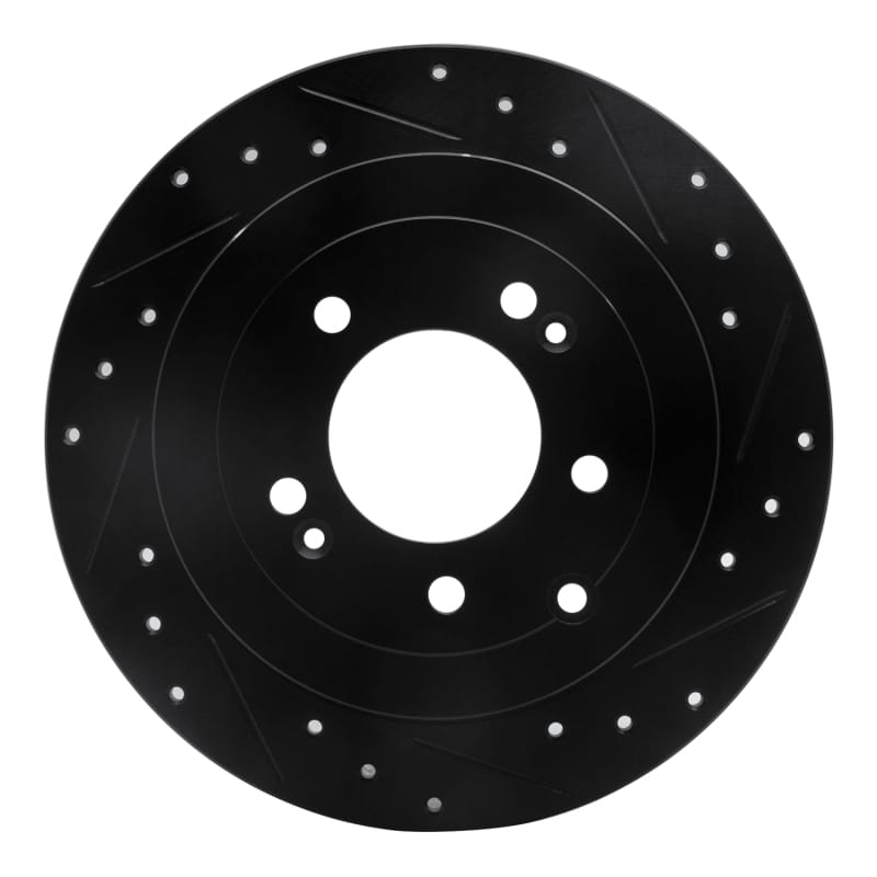 R1 Concepts — R1 Concepts Brake Rotor Drilled and Slotted Black