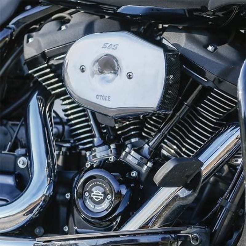 S&S Cycle — S&S Cycle 17-23 M8 Touring/18-23 BT Stealth Air Cleaner Kit w/ Chrome Tribute Cover