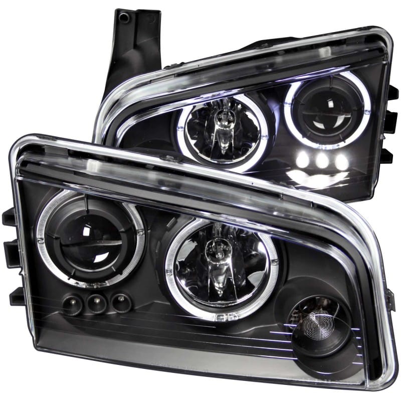 ANZO — ANZO 2006-2010 Dodge Charger Projector Headlights w/ Halo Black
Head Light Set
HdLtSet