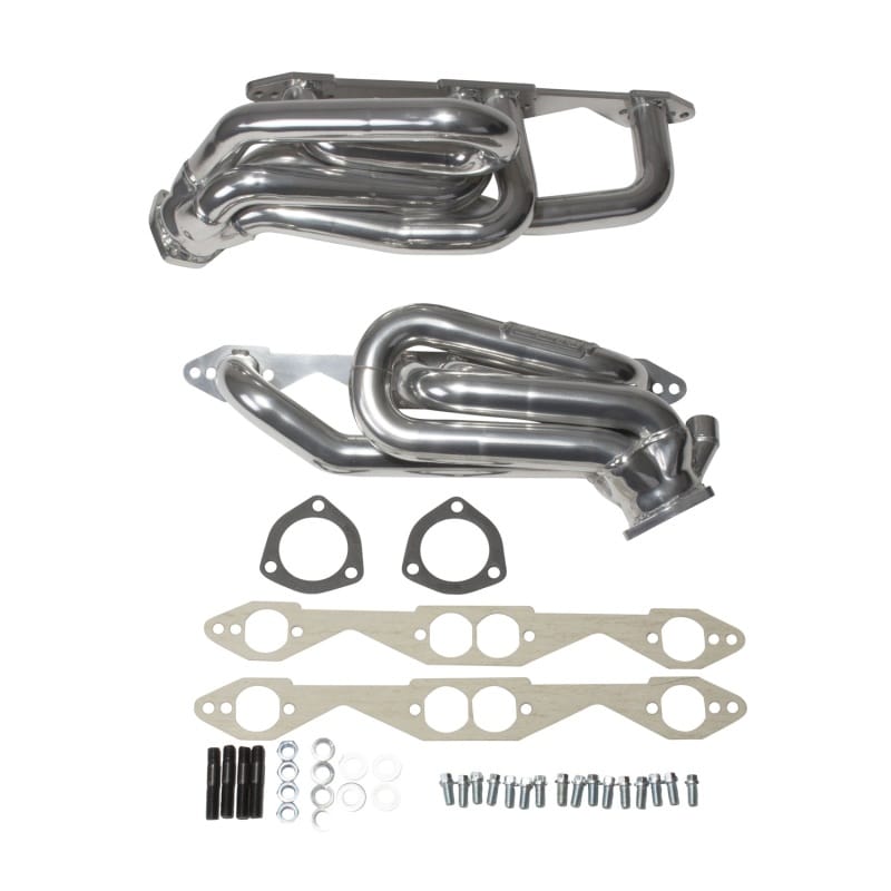 BBK — 1996-99 CHEVY TRUCK SUV 5.0L 5.7L 1-5/8 SHORTY HEADERS (POLISHED SILVER CERAMIC)
Shorty Tuned Length Exhaust Header Kit