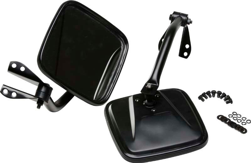 Kentrol — Kentrol 55-86 Jeep CJ Mirror Kit Pair- Powdercoat Black