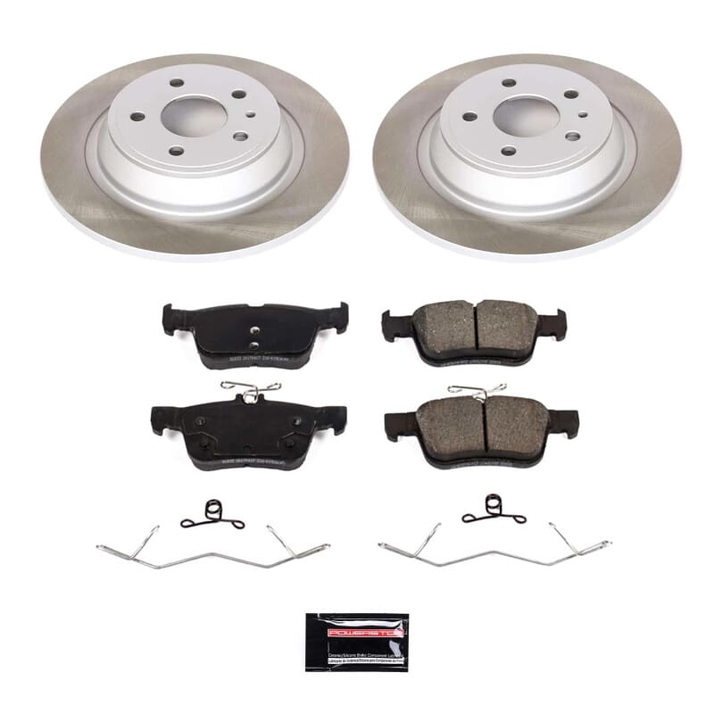 PowerStop — Semi-Coated Rotor and Low-Dust Ceramic Brake Pad Kit