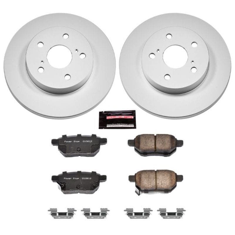 PowerStop — Genuine Geomet Coated Rotor and Low-Dust Ceramic Brake Pad Kit