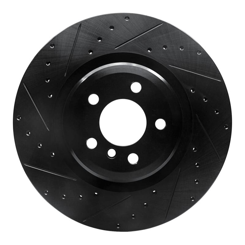 R1 Concepts — R1 Concepts Brake Rotor Drilled and Slotted Black