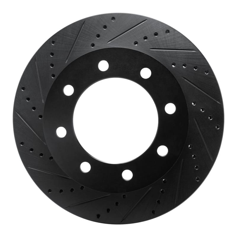 R1 Concepts — R1 Concepts Brake Rotor Drilled and Slotted Black