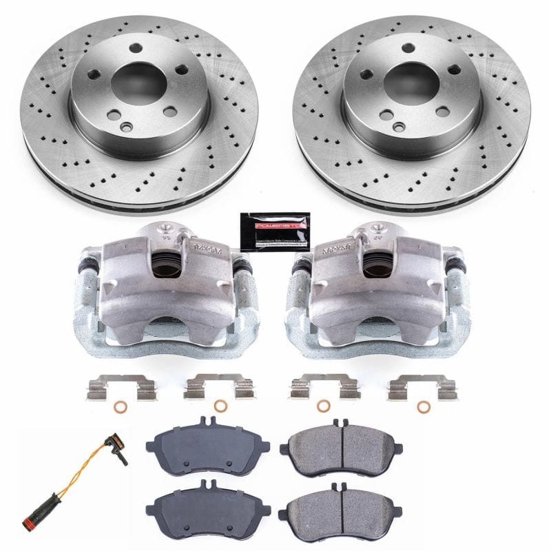 PowerStop — OE Stock Replacement Low-Dust Ceramic Brake Pad, Rotor and Caliper Kit
