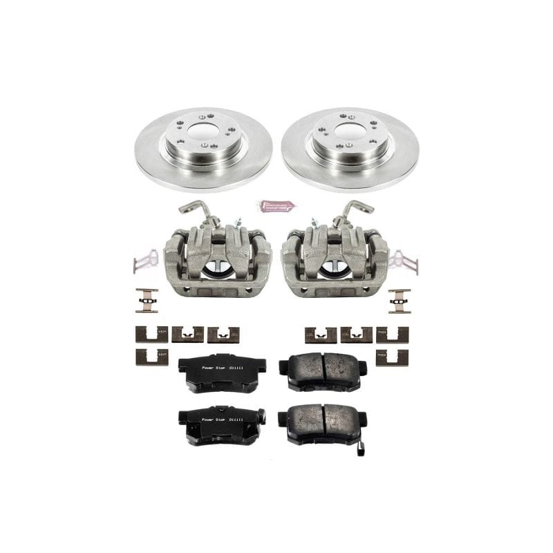 PowerStop — OE Stock Replacement Low-Dust Ceramic Brake Pad, Rotor and Caliper Kit